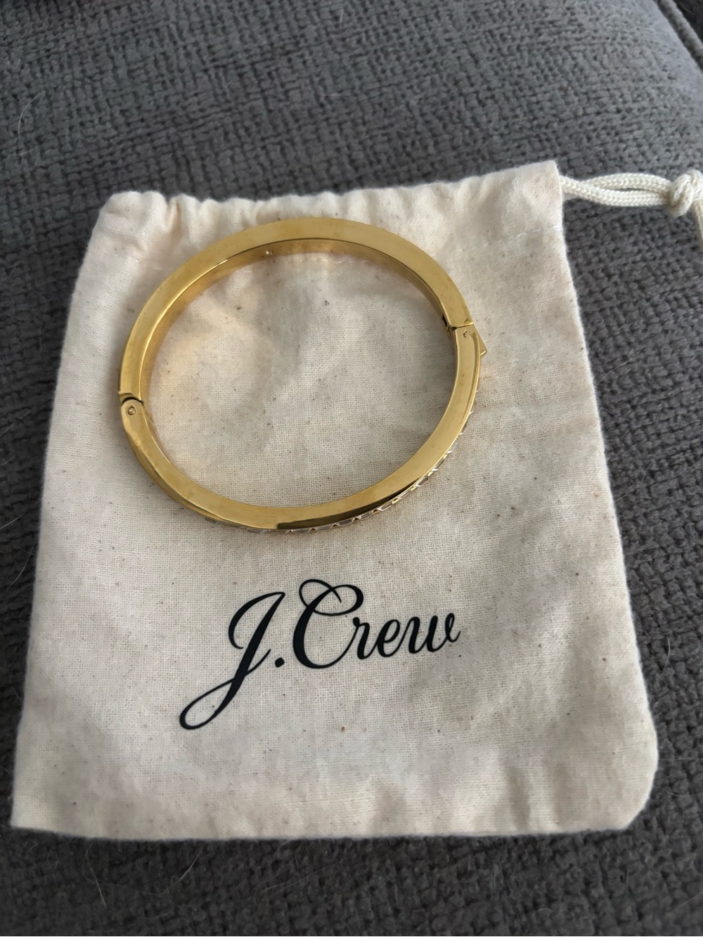 J. Crew Gold Hinged Bangle Bracelet